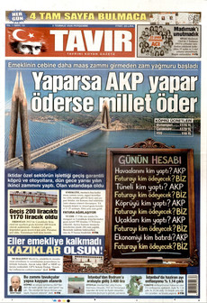 TAVIR GAZETESİ 2 Temmuz 2026 gazete manşeti