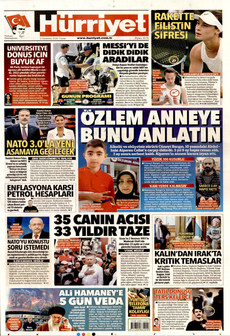 HÜRRİYET 3 Temmuz 2026 gazete manşeti