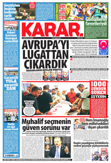 KARAR 3 Temmuz 2026 gazete manşeti