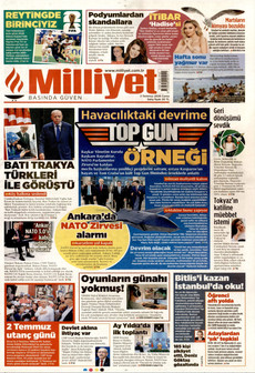 MİLLİYET 3 Temmuz 2026 gazete manşeti