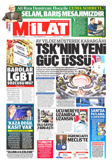 MİLAT 3 Temmuz 2026 gazete manşeti
