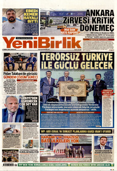YENİBİRLİK 4 Temmuz 2026 gazete manşeti