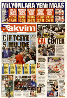 TAKVİM 4 Temmuz 2026 gazete manşeti