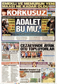 KORKUSUZ 4 Temmuz 2026 gazete manşeti