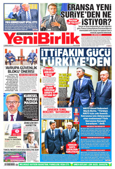 YENİBİRLİK 7 Temmuz 2026 gazete manşeti