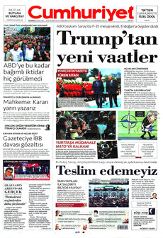 CUMHURİYET 8 Temmuz 2026 gazete manşeti