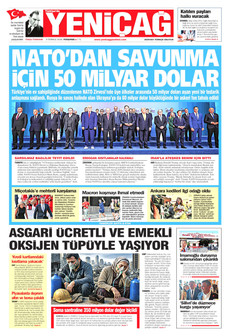 YENİÇAĞ 9 Temmuz 2026 gazete manşeti