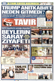 TAVIR GAZETESİ 9 Temmuz 2026 gazete manşeti