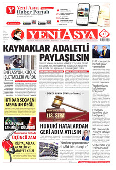 YENİ ASYA 10 Temmuz 2026 gazete manşeti
