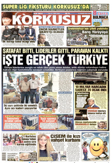 KORKUSUZ 10 Temmuz 2026 gazete manşeti