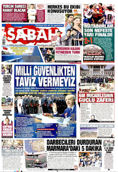 SABAH 11 Temmuz 2026 gazete manşeti