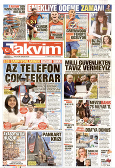 TAKVİM 11 Temmuz 2026 gazete manşeti