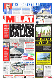 MİLAT 12 Temmuz 2026 gazete manşeti