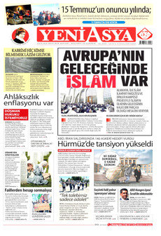 YENİ ASYA 13 Temmuz 2026 gazete manşeti