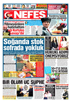 NEFES 13 Temmuz 2026 gazete manşeti