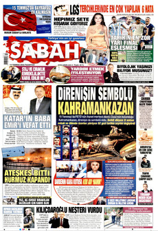 SABAH 13 Temmuz 2026 gazete manşeti