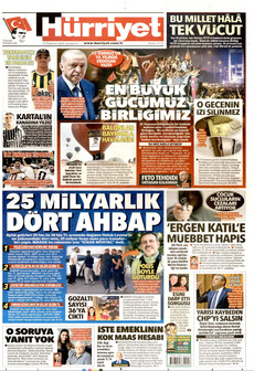 HÜRRİYET 15 Temmuz 2026 gazete manşeti