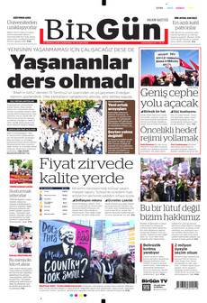 BİRGÜN 15 Temmuz 2026 gazete manşeti