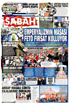 SABAH 16 Temmuz 2026 gazete manşeti