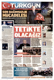 TÜRKGÜN 16 Temmuz 2026 gazete manşeti
