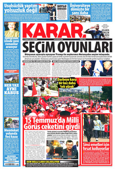 KARAR 16 Temmuz 2026 gazete manşeti