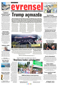 EVRENSEL 16 Temmuz 2026 gazete manşeti