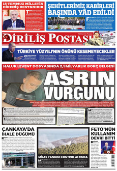 DİRİLİŞ POSTASI 16 Temmuz 2026 gazete manşeti