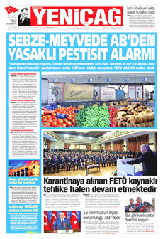 YENİÇAĞ 16 Temmuz 2026 gazete manşeti