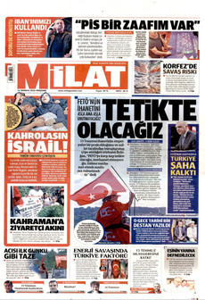 MİLAT 16 Temmuz 2026 gazete manşeti