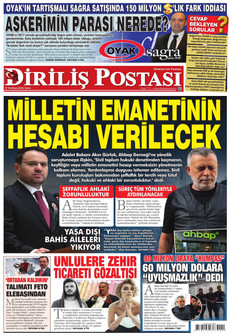 DİRİLİŞ POSTASI 17 Temmuz 2026 gazete manşeti