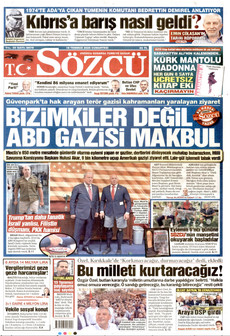 SÖZCÜ 18 Temmuz 2026 gazete manşeti