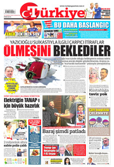 TÜRKİYE GAZETESİ 18 Temmuz 2026 gazete manşeti