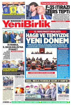 YENİBİRLİK 18 Temmuz 2026 gazete manşeti