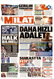 MİLAT 18 Temmuz 2026 gazete manşeti