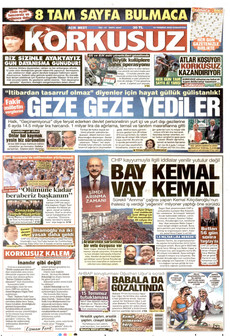 KORKUSUZ 18 Temmuz 2026 gazete manşeti