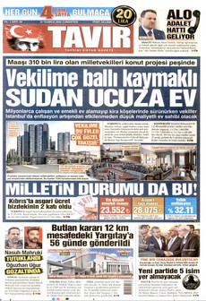 TAVIR GAZETESİ 18 Temmuz 2026 gazete manşeti