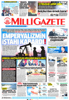 MİLLİ GAZETE 19 Temmuz 2026 gazete manşeti