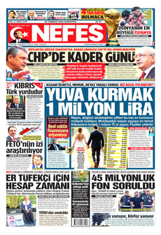 NEFES 20 Temmuz 2026 gazete manşeti
