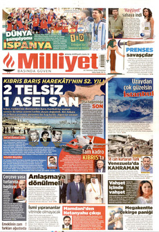 MİLLİYET 20 Temmuz 2026 gazete manşeti