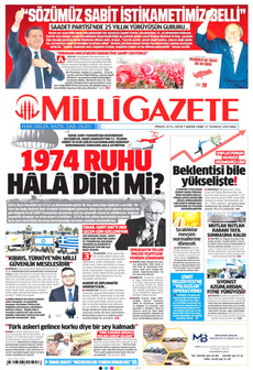 MİLLİ GAZETE 21 Temmuz 2026 gazete manşeti