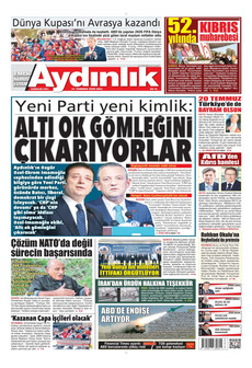AYDINLIK GAZETESİ 21 Temmuz 2026 gazete manşeti