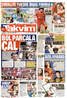 TAKVİM 22 Temmuz 2026 gazete manşeti