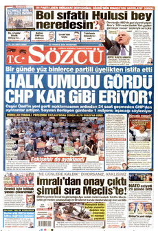 SÖZCÜ 23 Temmuz 2026 gazete manşeti