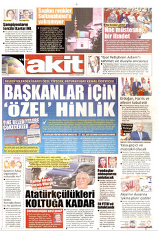 YENİ AKİT 23 Temmuz 2026 gazete manşeti