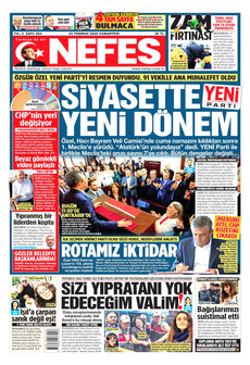 NEFES 25 Temmuz 2026 gazete manşeti