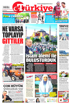 TÜRKİYE GAZETESİ 25 Temmuz 2026 gazete manşeti