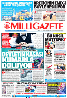 MİLLİ GAZETE 25 Temmuz 2026 gazete manşeti