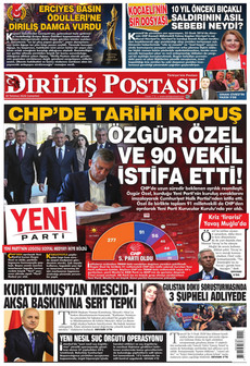 DİRİLİŞ POSTASI 25 Temmuz 2026 gazete manşeti