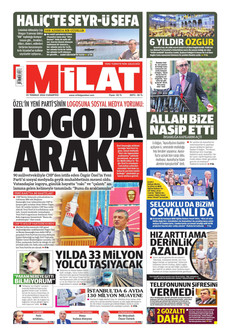 MİLAT 25 Temmuz 2026 gazete manşeti