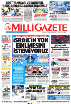 MİLLİ GAZETE 26 Temmuz 2026 gazete manşeti